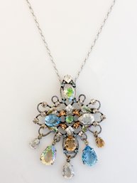 Lanvin Ginger Crystal Embellished Brooch/Necklace