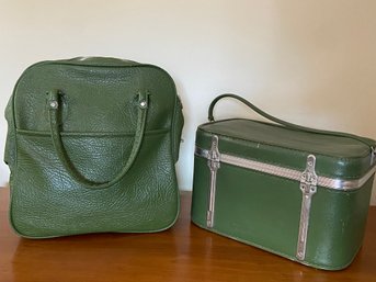 Vintage Green Carry On Travel Bags