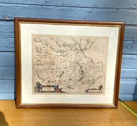 Antique Engraved Map With Hand Coloring Ex Stair Galleries