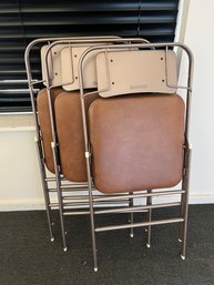 Three Mid Century Samsonite Folding Chairs