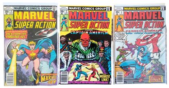 1977-1978 Marvel Super Action #4,5,7 Bronze Age Captain America,marvel Boy