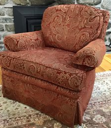 Custom Upholstered Swivel Arm Chair Lot#2