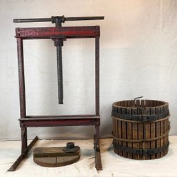 Antique Cider Or Wine Press