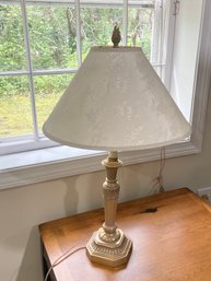 Vintage Table Lamp With Floral Shade