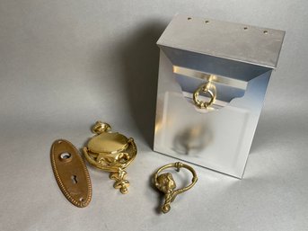 Mailbox, Brass Keyhole & Doorknocker