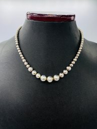 Tiffany & Co Sterling Silver Graduated Bead Necklace