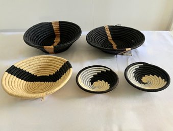 Collection Of 5 Decorative Hand Woven Items By KAZI