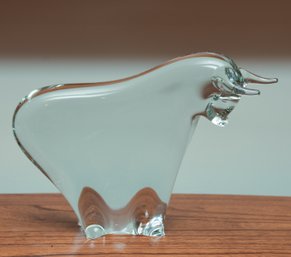 Swedish Marcolin Crystal Glass Bull