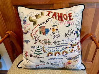 Ski Tahoe Pillow By Cat Studio