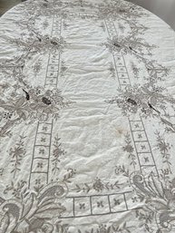 Linen And Lace Tablecloth,