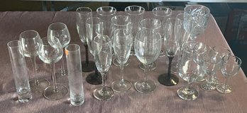 161. Assorted Wine & Champagne  Glasses