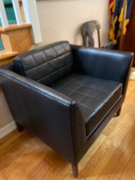 Mid-Century Modern Leather Club Chair