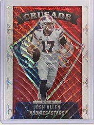 2021 Panini Rookies And Stars Josh Allen Crusade Red Wave Prizm Card #CR-3