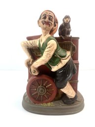 Vintage Italian Organ Grinder & Monkey Figurine Music Box