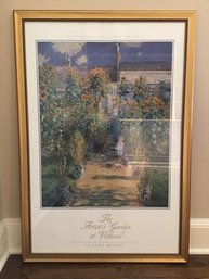 Framed Print, The Artist's Garden At Vetheuil By Monet - 27 X 38