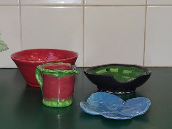 Ceramic Art By 8 Yr Old Local Artist Signed T.B.