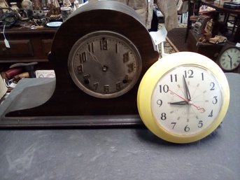 Vintage Clocks For Parts -Cosmo Mantle, The E. Ingraham Co., Bristol, CT & Yellow Sessions Clock Co, CT C2