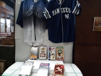 Yankees Memorabilia, Jerseys ,vhs Tapes.   E2