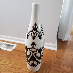 Tall Pottery Flower Vase Hand Made In Vietnam