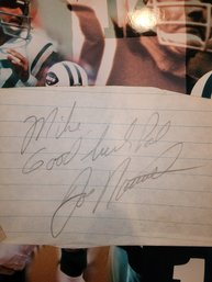 Joe Namath Photo Collage And Autograph