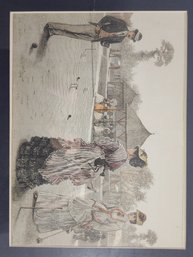 Framed Arthur Hopkins Victorian Croquet Game