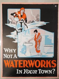 Rare Why Not A Waterworks In Your Town Litho
