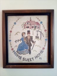 Cross Stitch With Certificate Of Authenticity, Home Sweet Home, The Indoor Gardener, Inc., West Hempstead, NY