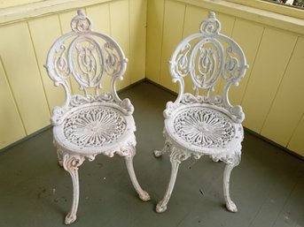 Charming Vintage Cast Iron Outdoor Chairs