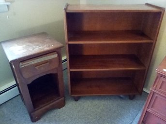 Vintage 3 Shelf Cabinet And Night Stand