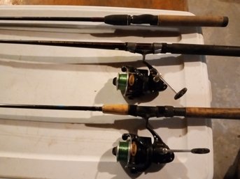 Two Nice Mitchell Fresh Water Rods And Reels And One Master Angler Graphite Rod