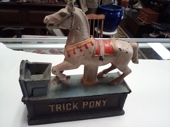 Metal Mechanical Bank - Vintage Trick Pony                  A3