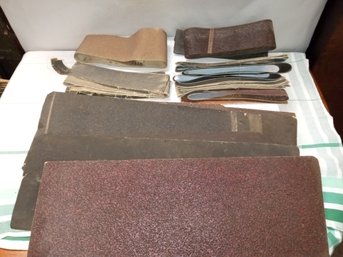 Various Grits Of Scrap Sandpaper For Belt Sanders And Sanding Blocks.  B3