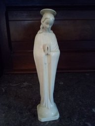 Ca 1960 Hummel Praying Virgin Mary Statue (Goebel, Western Germany), Numbered 45/0, Glazed Ceramic