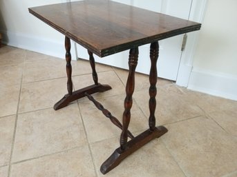 Charming Antique End Table With Early American Finish