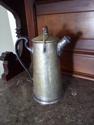 Cocktail Shaker In  Silverplate From  Webster & Son With Tapestry Pattern