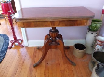 Beautiful Vintage Hall Table With Extending Flip Top