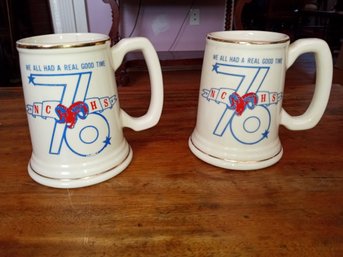 Vintage New Canaan High School Rams Class Of 1976 Mugs Made By Balfour 'We Had A Real Good Time '