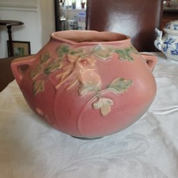 Vintage Roseville Art Pottery Pink Mauve Columbine Planter / Or Vase 400- 6'