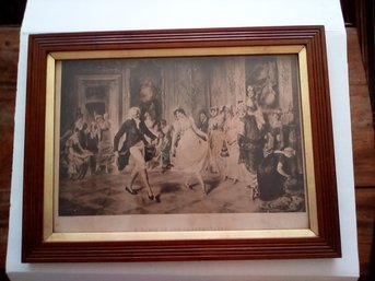 Antique Lithograph From Original Painting Of 1888 Dance Of Our Grandmothers, By Toby E. Rosenthal