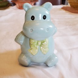 Vintage Baby Hippo Coin Bank...will Steal Your Heart!