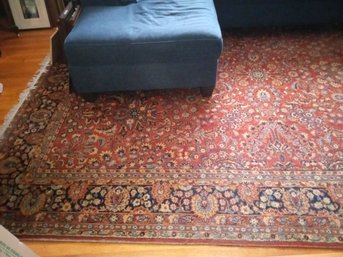 Vintage Wool Area Rug Beautiful Pattern 104 Inches X 103 Inches