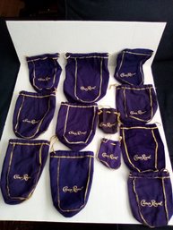 Great Assortment Of 14 Crown Royal Flannel Bags