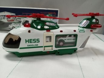Hess Helicopter With Motorcycle And Cruiser.  E1