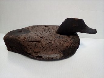 Vintage Duck Decoy Made Of Wood And Cork             SR