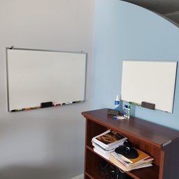 Two Quartet Dry Erase ' White ' Boards And Lots Of Pens & Erasers