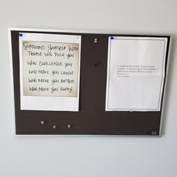 Quartet Cork Board For Push Pin Items Attractive Metal Framing