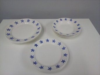 IKEA Blue And White Dishes - 3 Dinner, 4 Salady And 3 Bowls,  Style # 17277, Made In Russia