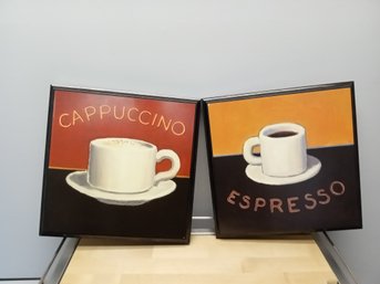 Charming Kitchen Art 'Espresso' & ' Cappuccino'