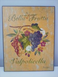 Bella Fruttta Valpolicella Vintage Look Wall Hanging -laminate Print On Board - Artist Pamela Gladding