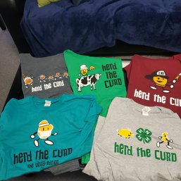 Five ' Herd The Curd ' Race T- Shirts Never Worn